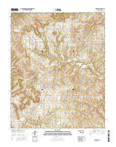 Wynona Oklahoma Current topographic map, 1:24000 scale, 7.5 X 7.5 Minute, Year 2016