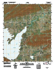 Yanush Oklahoma Historical topographic map, 1:24000 scale, 7.5 X 7.5 Minute, Year 2010