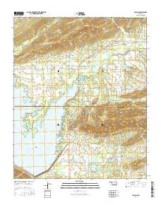 Yanush Oklahoma Current topographic map, 1:24000 scale, 7.5 X 7.5 Minute, Year 2016