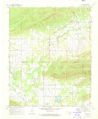 Yanush Oklahoma Historical topographic map, 1:24000 scale, 7.5 X 7.5 Minute, Year 1971