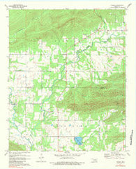Yanush Oklahoma Historical topographic map, 1:24000 scale, 7.5 X 7.5 Minute, Year 1971