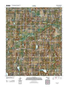 Yeager Oklahoma Historical topographic map, 1:24000 scale, 7.5 X 7.5 Minute, Year 2012