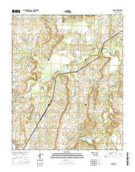 Yeager Oklahoma Current topographic map, 1:24000 scale, 7.5 X 7.5 Minute, Year 2016