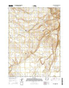 Acty Mountain Oregon Current topographic map, 1:24000 scale, 7.5 X 7.5 Minute, Year 2014