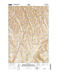 Adams Oregon Current topographic map, 1:24000 scale, 7.5 X 7.5 Minute, Year 2014
