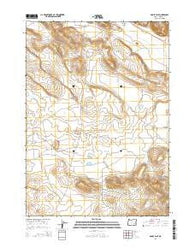 Adobe Flat Oregon Current topographic map, 1:24000 scale, 7.5 X 7.5 Minute, Year 2014