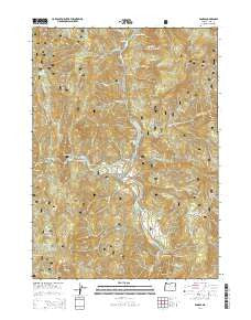 Agness Oregon Current topographic map, 1:24000 scale, 7.5 X 7.5 Minute, Year 2014