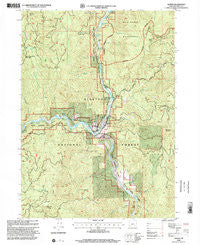Agness Oregon Historical topographic map, 1:24000 scale, 7.5 X 7.5 Minute, Year 1998