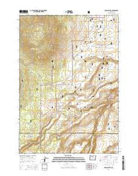 Akawa Butte Oregon Current topographic map, 1:24000 scale, 7.5 X 7.5 Minute, Year 2014