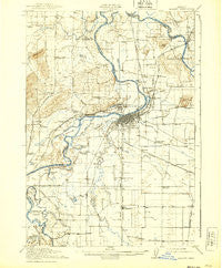 Albany Oregon Historical topographic map, 1:62500 scale, 15 X 15 Minute, Year 1916