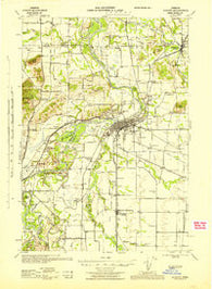 Albany Oregon Historical topographic map, 1:62500 scale, 15 X 15 Minute, Year 1944
