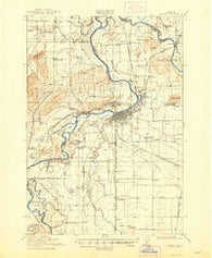 Albany Oregon Historical topographic map, 1:62500 scale, 15 X 15 Minute, Year 1916
