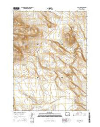 Alec Butte Oregon Current topographic map, 1:24000 scale, 7.5 X 7.5 Minute, Year 2014