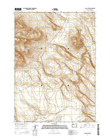 Alec Butte Oregon Current topographic map, 1:24000 scale, 7.5 X 7.5 Minute, Year 2014