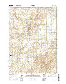 Alfalfa Oregon Current topographic map, 1:24000 scale, 7.5 X 7.5 Minute, Year 2014