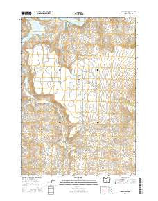 Alkali Flat Oregon Current topographic map, 1:24000 scale, 7.5 X 7.5 Minute, Year 2014