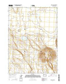 Alkali Lake Oregon Current topographic map, 1:24000 scale, 7.5 X 7.5 Minute, Year 2014