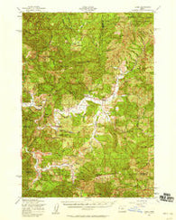 Alsea Oregon Historical topographic map, 1:62500 scale, 15 X 15 Minute, Year 1956