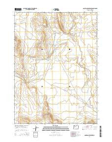 Anderson Reservoir Oregon Current topographic map, 1:24000 scale, 7.5 X 7.5 Minute, Year 2014