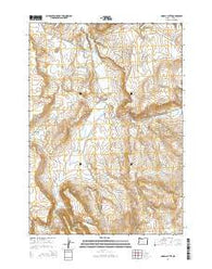Angell Butte Oregon Current topographic map, 1:24000 scale, 7.5 X 7.5 Minute, Year 2014
