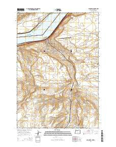 Arlington Oregon Current topographic map, 1:24000 scale, 7.5 X 7.5 Minute, Year 2014