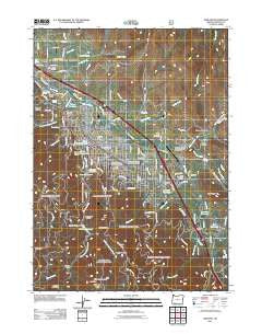 Ashland Oregon Historical topographic map, 1:24000 scale, 7.5 X 7.5 Minute, Year 2011