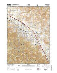 Ashland Oregon Current topographic map, 1:24000 scale, 7.5 X 7.5 Minute, Year 2014
