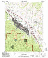 Ashland Oregon Historical topographic map, 1:24000 scale, 7.5 X 7.5 Minute, Year 1996