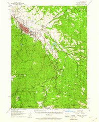 Ashland Oregon Historical topographic map, 1:62500 scale, 15 X 15 Minute, Year 1954