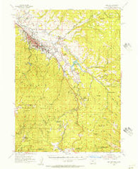 Ashland Oregon Historical topographic map, 1:62500 scale, 15 X 15 Minute, Year 1954