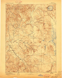 Ashland Oregon Historical topographic map, 1:250000 scale, 1 X 1 Degree, Year 1893