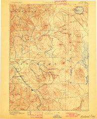 Ashland Oregon Historical topographic map, 1:250000 scale, 1 X 1 Degree, Year 1893