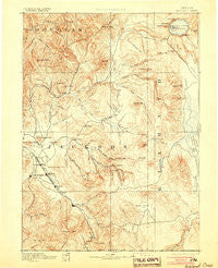 Ashland Oregon Historical topographic map, 1:250000 scale, 1 X 1 Degree, Year 1893