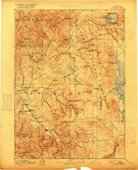 Ashland Oregon Historical topographic map, 1:250000 scale, 1 X 1 Degree, Year 1893