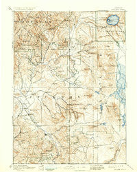 Ashland Oregon Historical topographic map, 1:250000 scale, 1 X 1 Degree, Year 1897