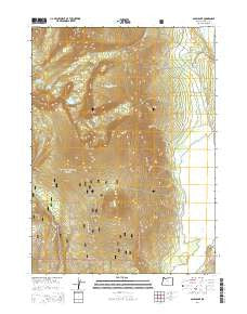Aspen Lake Oregon Current topographic map, 1:24000 scale, 7.5 X 7.5 Minute, Year 2014