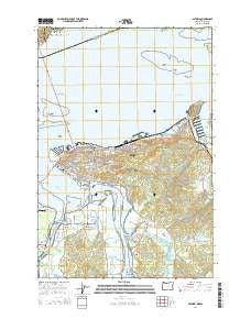 Astoria Oregon Current topographic map, 1:24000 scale, 7.5 X 7.5 Minute, Year 2014