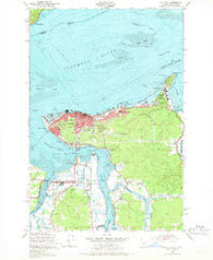 Astoria Oregon Historical topographic map, 1:24000 scale, 7.5 X 7.5 Minute, Year 1949