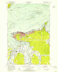 Astoria Oregon Historical topographic map, 1:24000 scale, 7.5 X 7.5 Minute, Year 1949