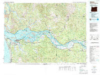 Astoria Oregon Historical topographic map, 1:100000 scale, 30 X 60 Minute, Year 1981