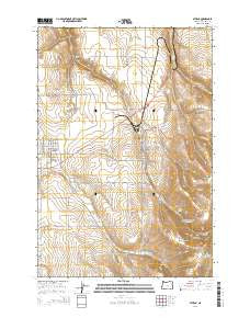 Athena Oregon Current topographic map, 1:24000 scale, 7.5 X 7.5 Minute, Year 2014