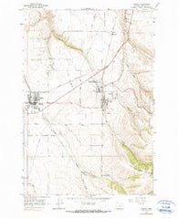 Athena Oregon Historical topographic map, 1:24000 scale, 7.5 X 7.5 Minute, Year 1964