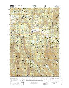 Austin Oregon Current topographic map, 1:24000 scale, 7.5 X 7.5 Minute, Year 2014