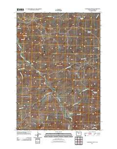 Axehandle Butte Oregon Historical topographic map, 1:24000 scale, 7.5 X 7.5 Minute, Year 2011