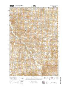 Axehandle Butte Oregon Current topographic map, 1:24000 scale, 7.5 X 7.5 Minute, Year 2014