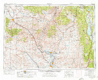 Baker Oregon Historical topographic map, 1:250000 scale, 1 X 2 Degree, Year 1955
