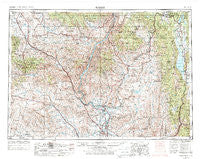 Baker Oregon Historical topographic map, 1:250000 scale, 1 X 2 Degree, Year 1955