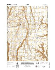 Balls Lake Oregon Current topographic map, 1:24000 scale, 7.5 X 7.5 Minute, Year 2014