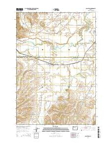 Ballston Oregon Current topographic map, 1:24000 scale, 7.5 X 7.5 Minute, Year 2014