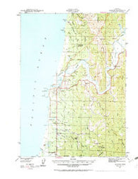 Bandon Oregon Historical topographic map, 1:62500 scale, 15 X 15 Minute, Year 1943